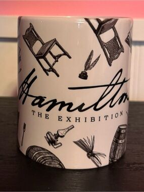 Hamilton White Ceramic Mug with Black Illustration